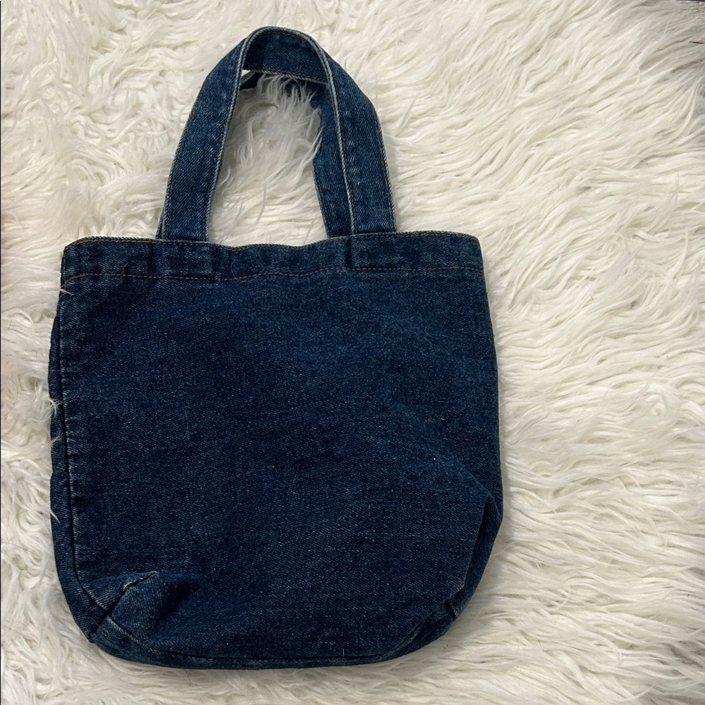 Stylish Denim and Patterned Mini Tote Bag Set - Picture 2 of 12